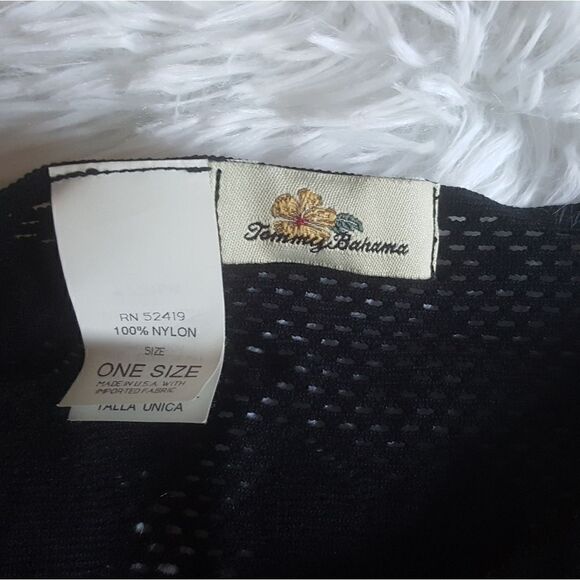 Tommy Bahama black net Fringe Pullover- One Size - Picture 5 of 6
